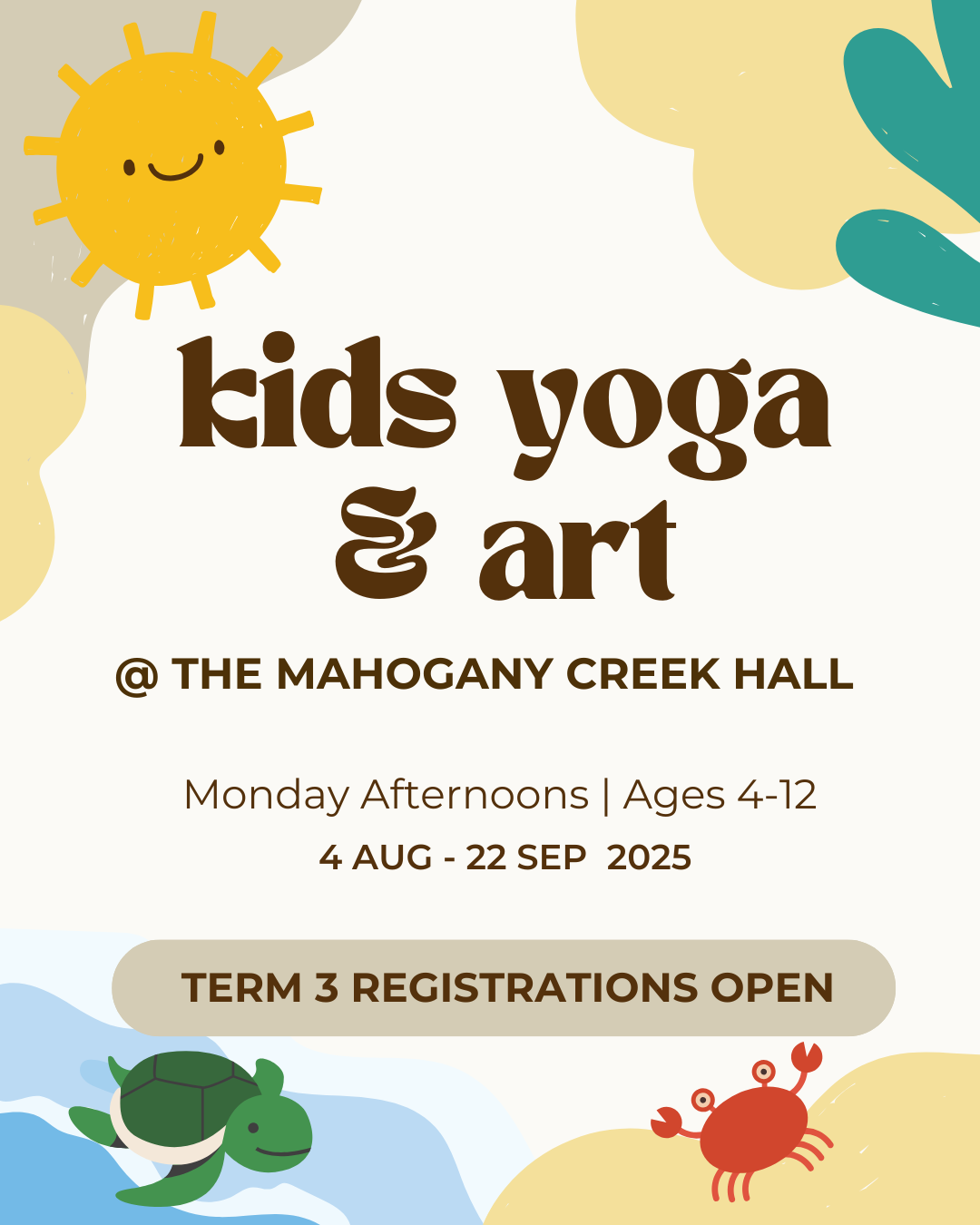Kids Yoga and Art Term 3 Registrations Open