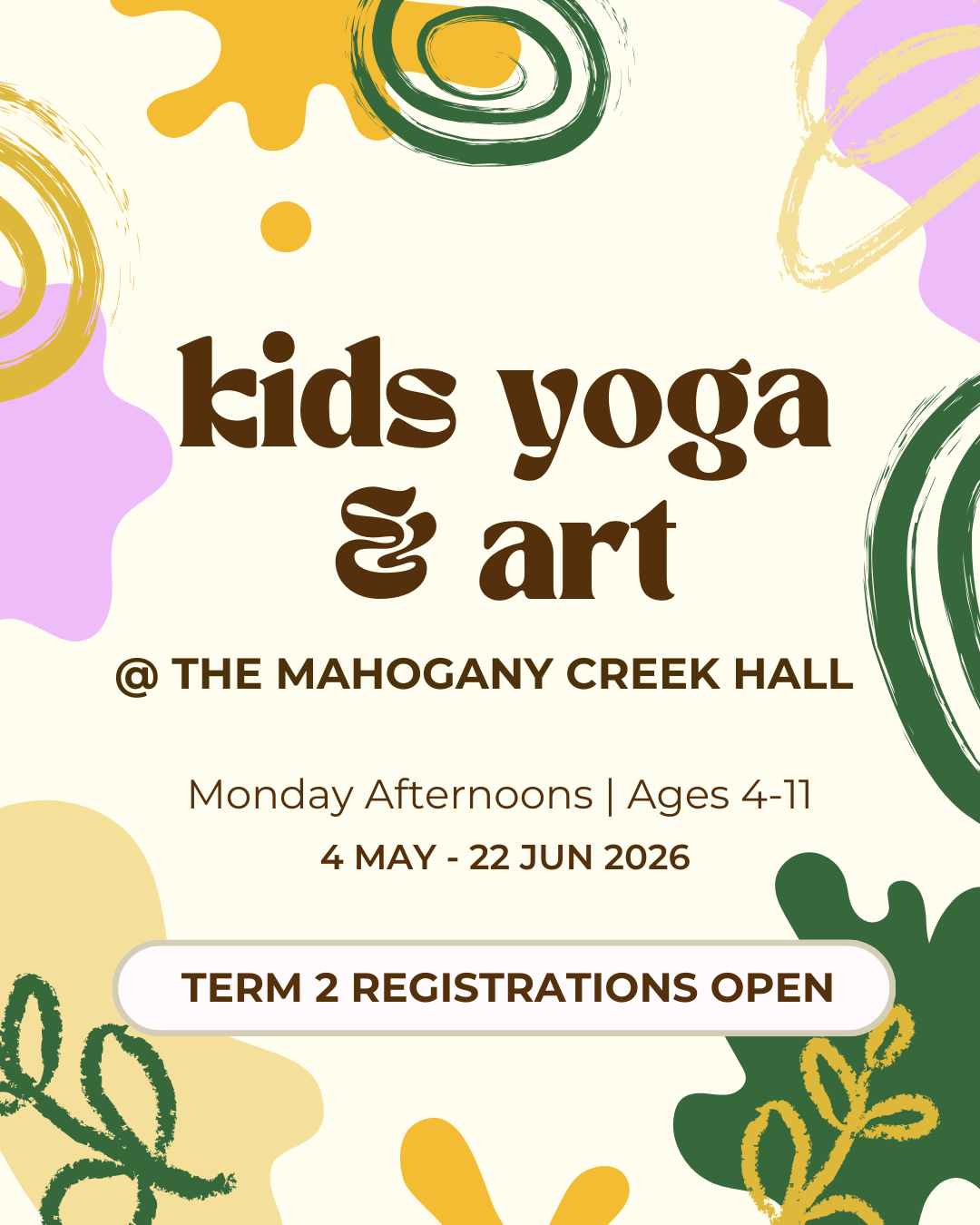 Kids Yoga and Art - Term 2 Mahogany Creek